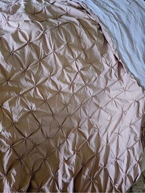 Lush Decor Ravello Pintuck Curtains Khaki Wheat 84” Lined 2 Panels Set